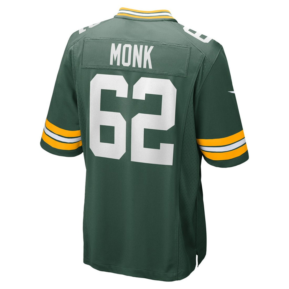 Nike Jacob Monk Green Bay Packers Game Jersey Green