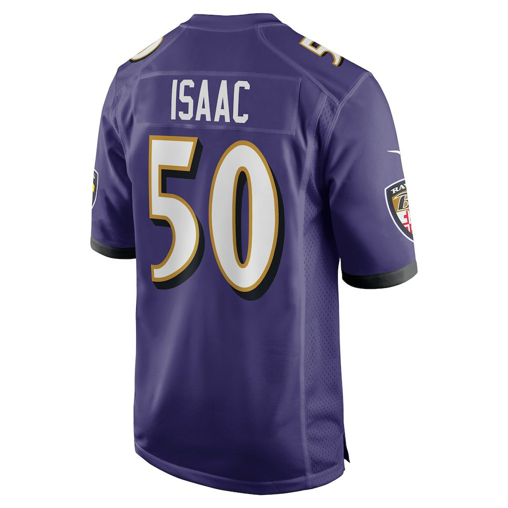 Nike Adisa Isaac Baltimore Ravens Team Game Jersey Purple