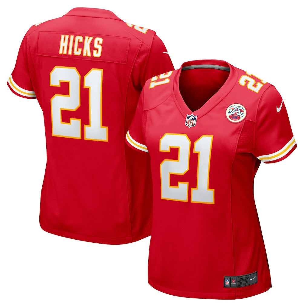 Nike Jaden Hicks Kansas City Chiefs Women's Game Jersey Red