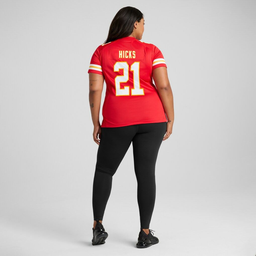 Nike Jaden Hicks Kansas City Chiefs Women's Game Jersey Red