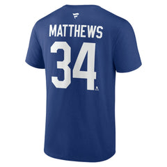 Auston Matthews Toronto Maple Leafs Fanatics Authentic Stack Name & Number T-Shirt - Blue - NHL 202221424