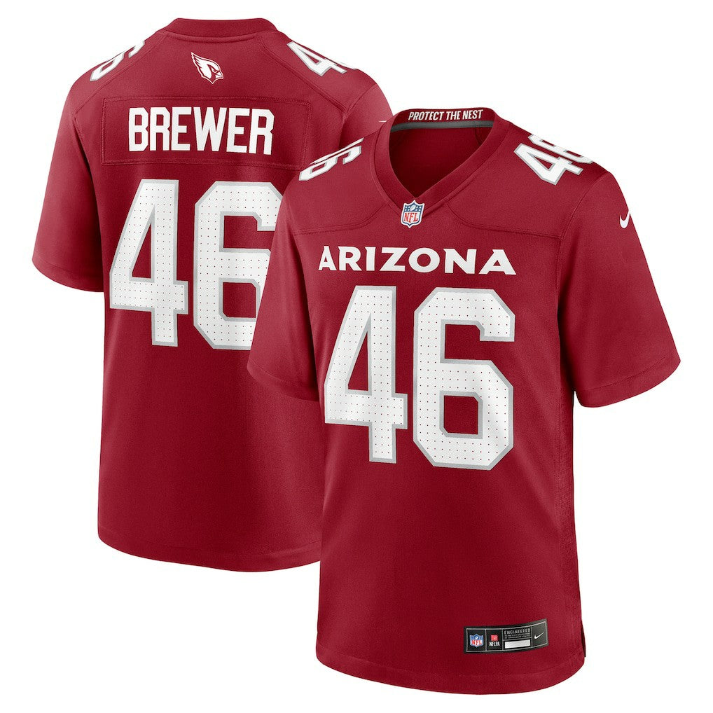 Nike Aaron Brewer Arizona Cardinals Team Game Jersey Cardinal