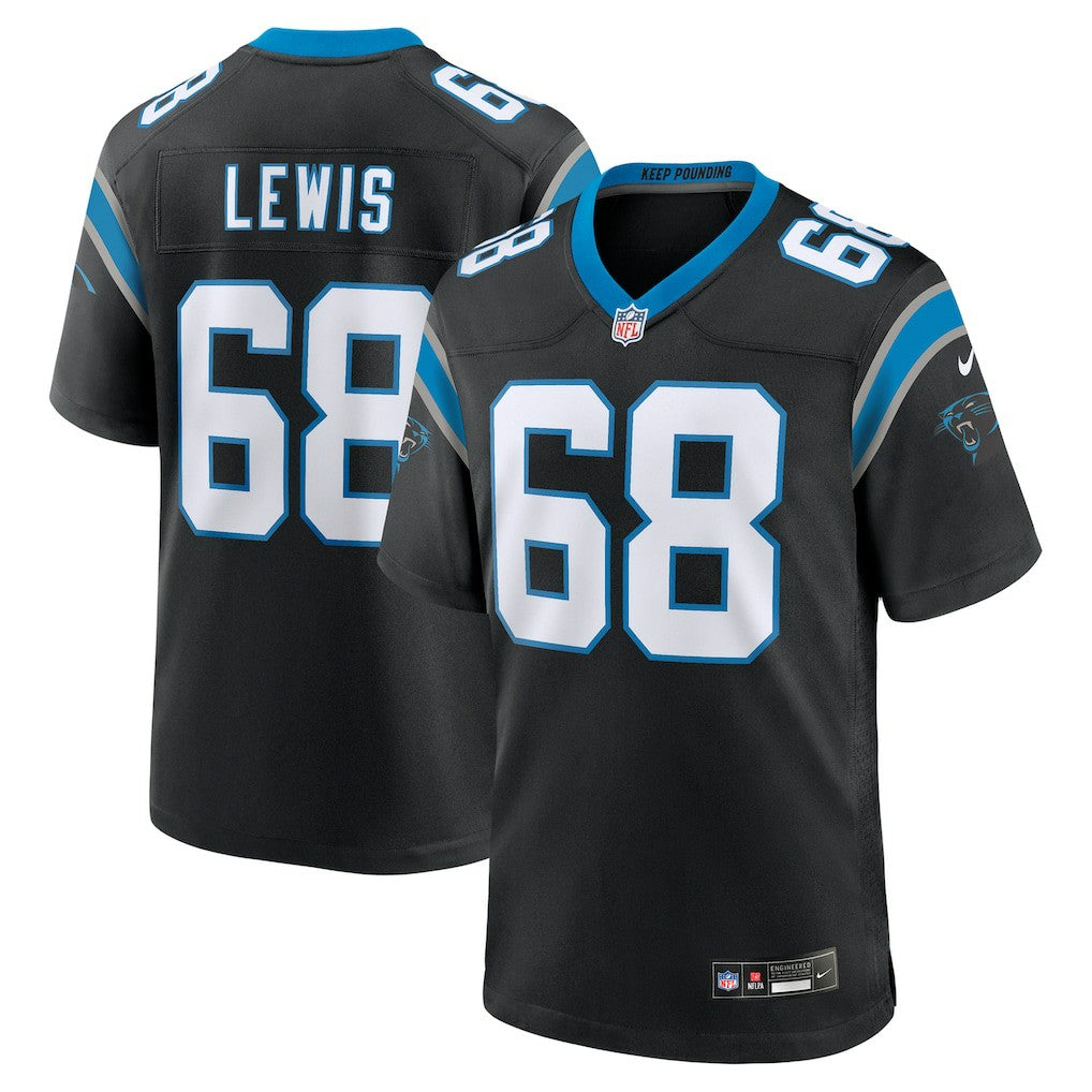 Nike Damien Lewis Carolina Panthers Game Jersey Black