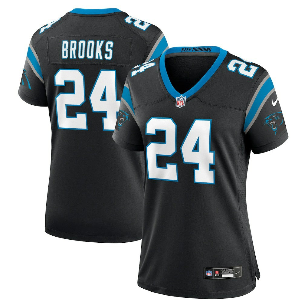 Nike Jonathon Brooks Carolina Panthers Women's Game Jersey Black