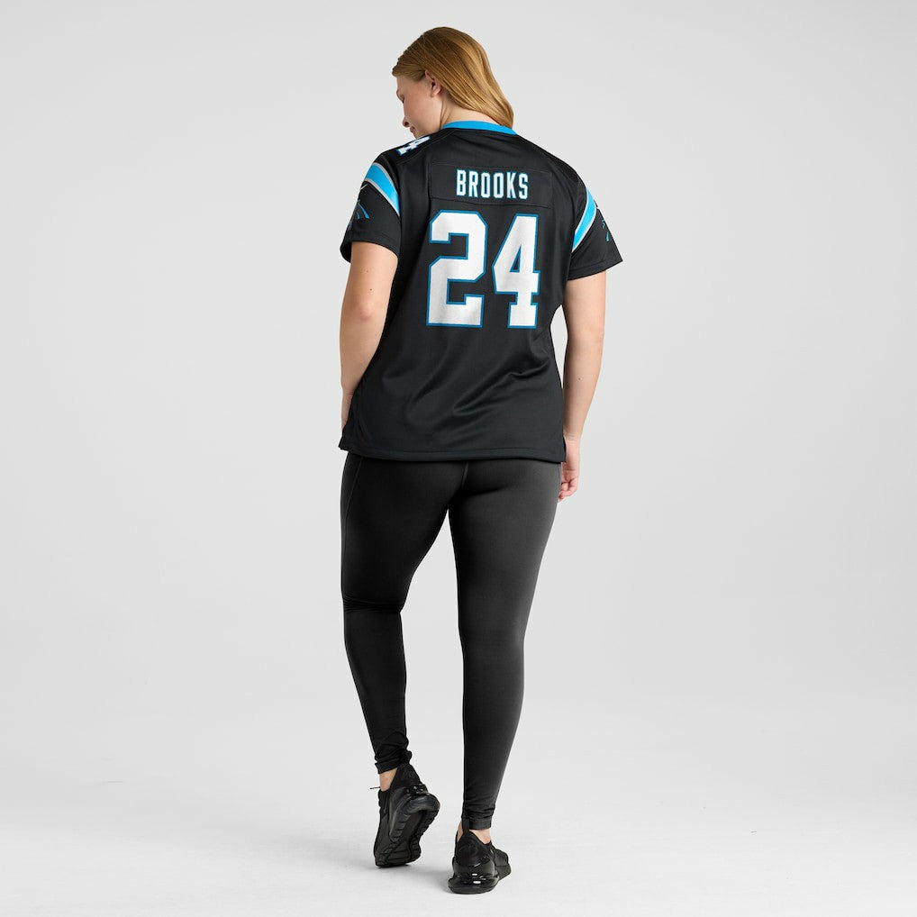 Nike Jonathon Brooks Carolina Panthers Women's Game Jersey Black