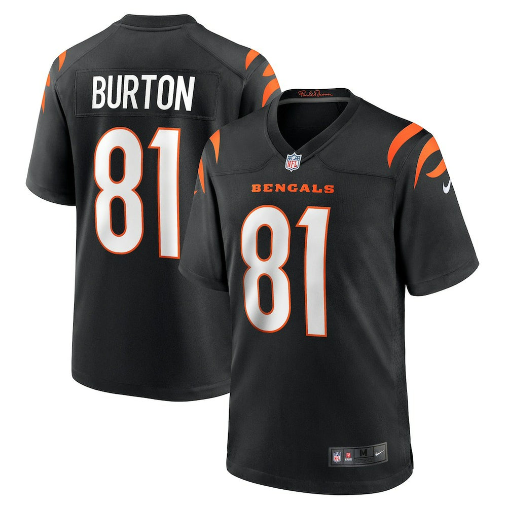 Nike Jermaine Burton Cincinnati Bengals Game Jersey Black
