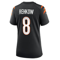 Nike Ryan Rehkow Cincinnati Bengals Women's Game Jersey Black