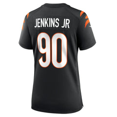 Nike Kris Jenkins Jr. Cincinnati Bengals Women's Game Jersey Black