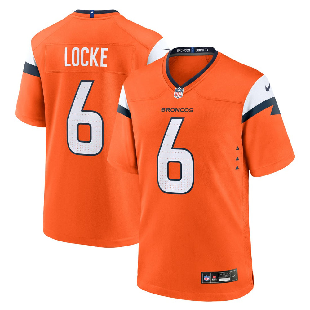Nike P.J. Locke Denver Broncos Team Game Jersey Orange