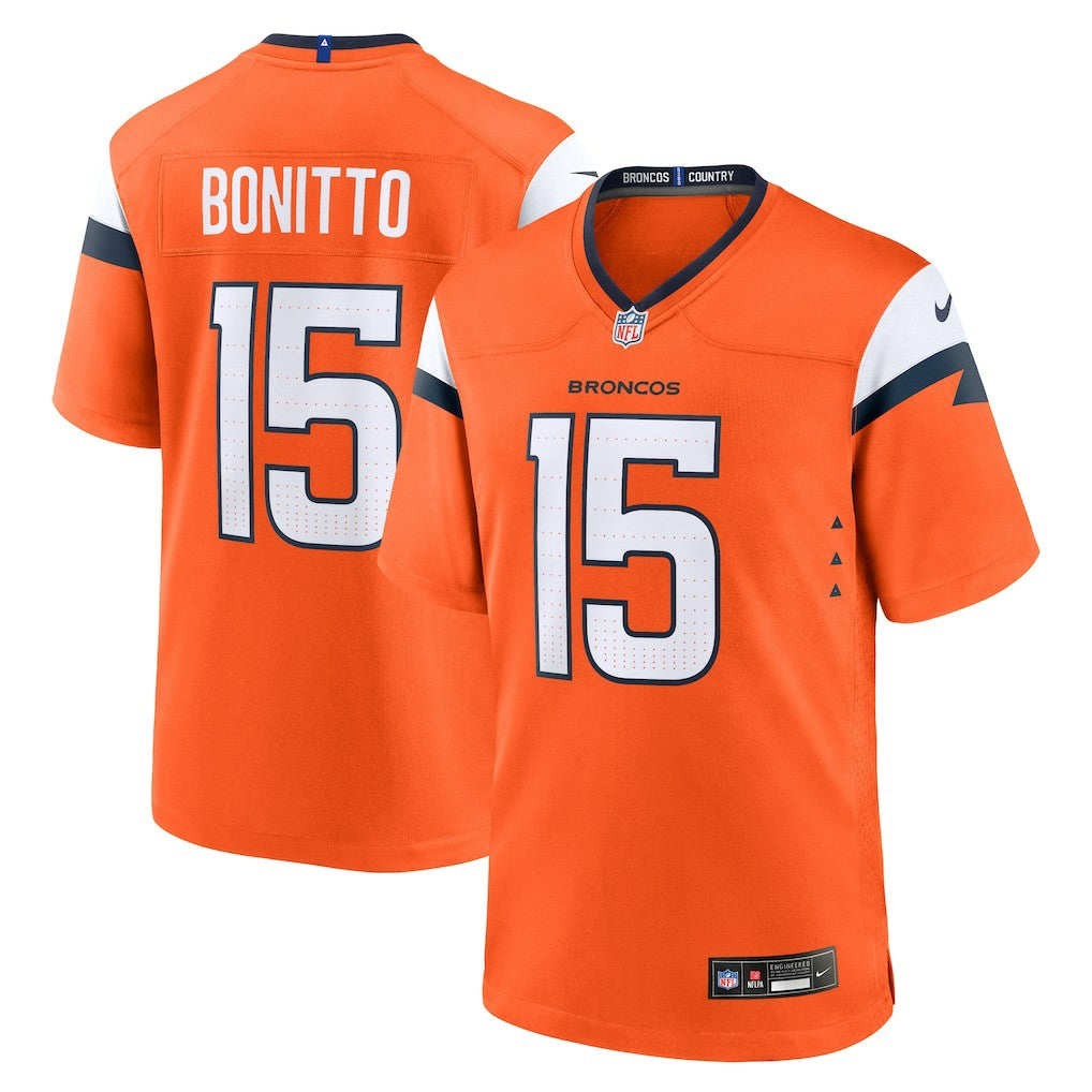 Nike Nik Bonitto Denver Broncos Team Game Jersey Orange