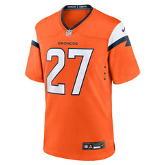 Nike Damarri Mathis Denver Broncos Team Game Jersey Orange