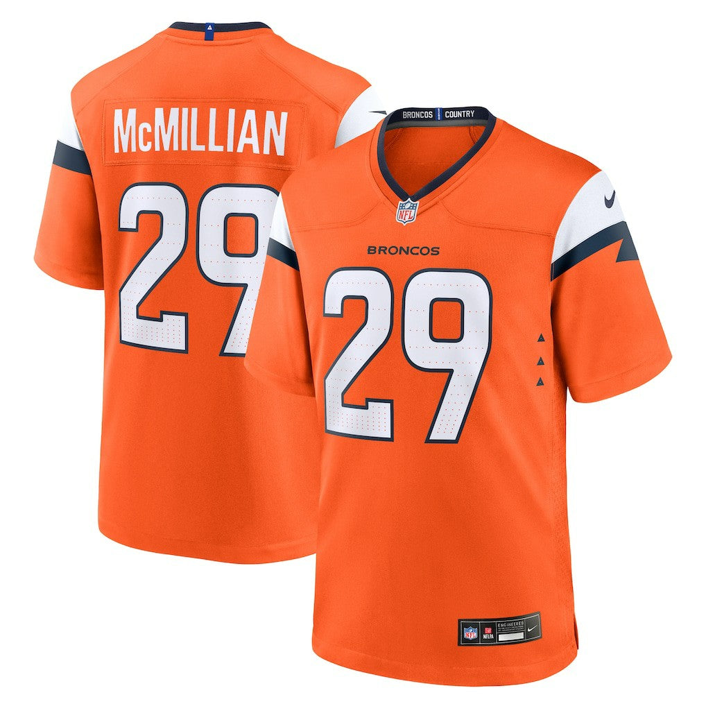 Nike Ja'Quan McMillian Denver Broncos Team Game Jersey Orange
