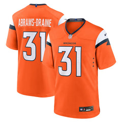 Nike Kris Abrams-Draine Denver Broncos Team Game Jersey Orange