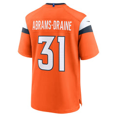 Nike Kris Abrams-Draine Denver Broncos Team Game Jersey Orange