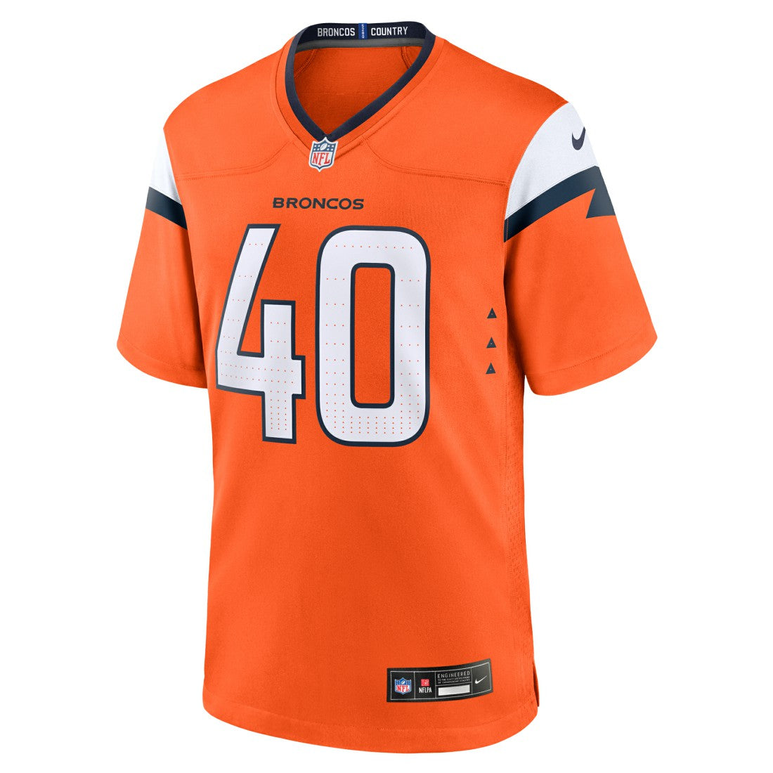 Nike Justin Strnad Denver Broncos Team Game Jersey Orange