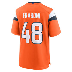 Nike Mitchell Fraboni Denver Broncos Team Game Jersey Orange