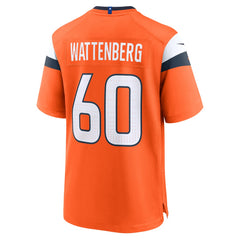 Nike Luke Wattenberg Denver Broncos Team Game Jersey Orange