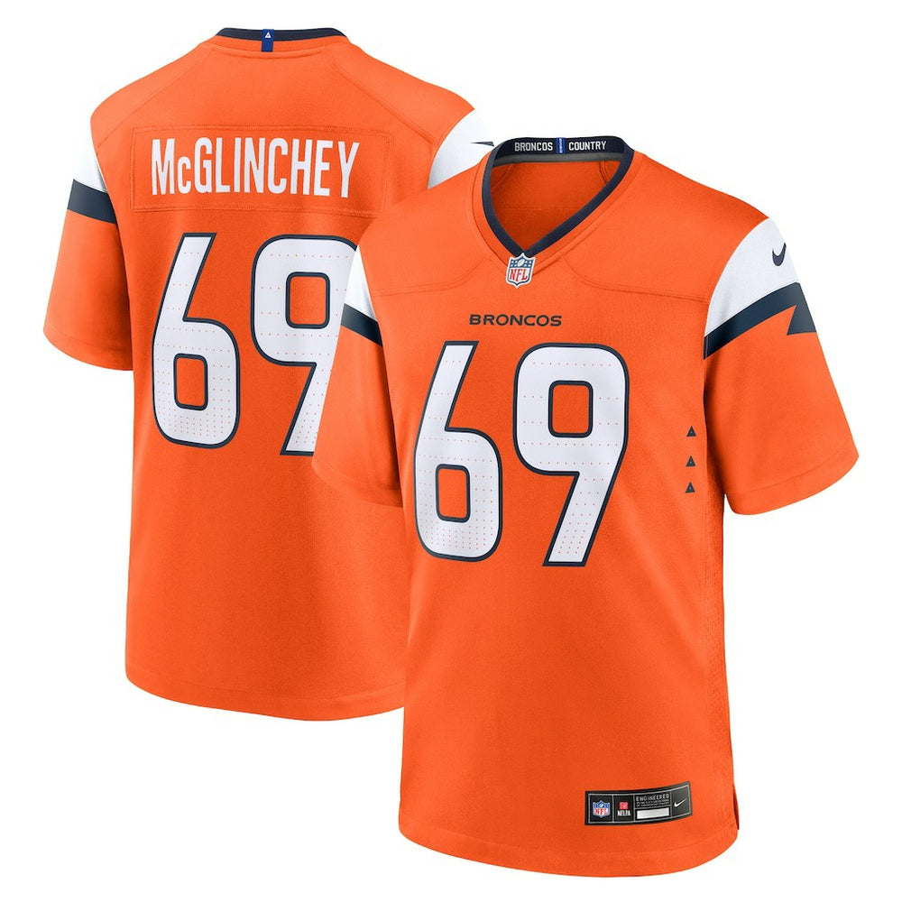 Nike Mike McGlinchey Denver Broncos Team Game Jersey Orange