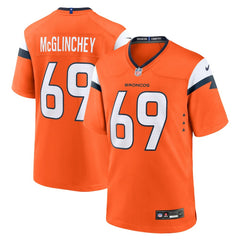 Nike Mike McGlinchey Denver Broncos Team Game Jersey Orange