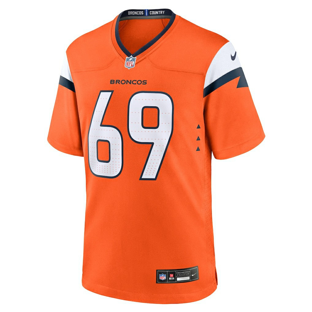 Nike Mike McGlinchey Denver Broncos Team Game Jersey Orange