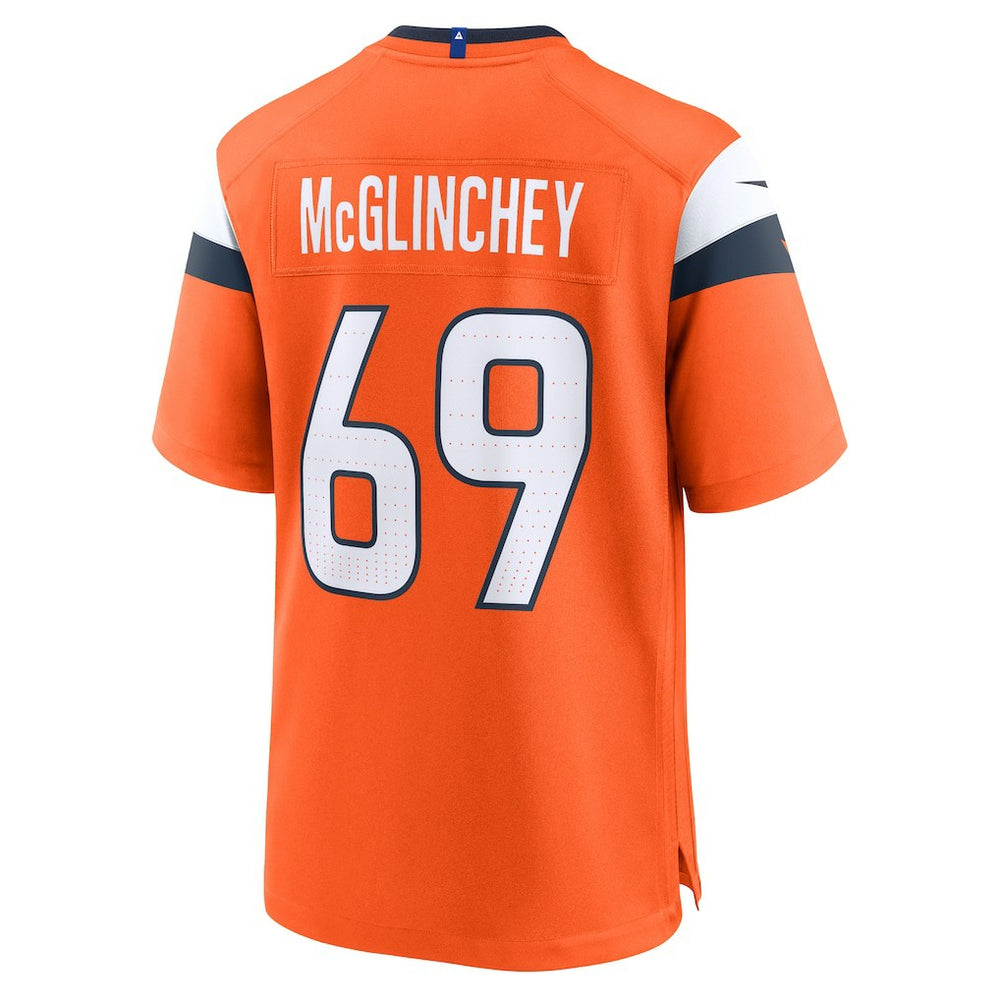 Nike Mike McGlinchey Denver Broncos Team Game Jersey Orange