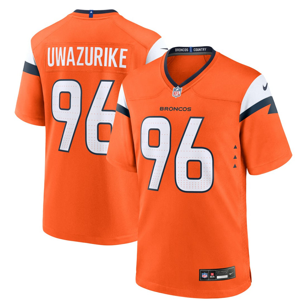 Nike Eyioma Uwazurike Denver Broncos Team Game Jersey Orange