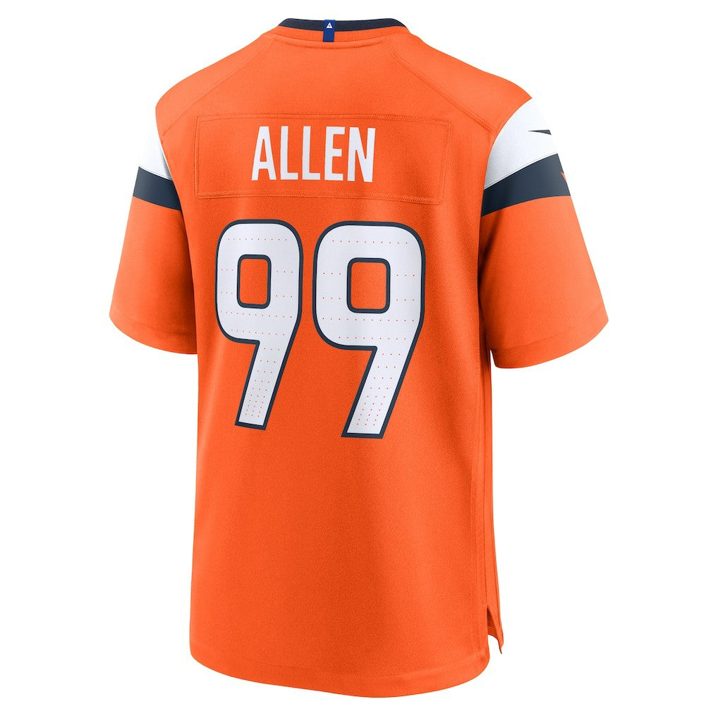 Nike Zach Allen Denver Broncos Team Game Jersey Orange
