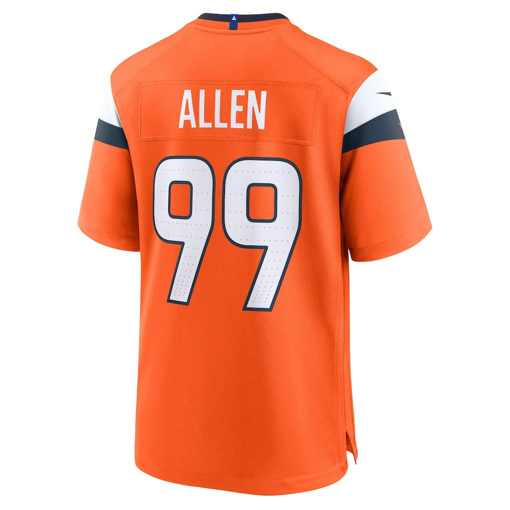 Nike Zach Allen Denver Broncos Team Game Jersey Orange