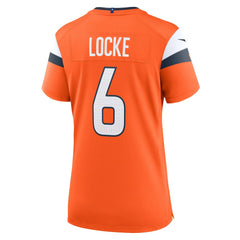 Nike P.J. Locke Denver Broncos Women's Team Game Jersey Orange