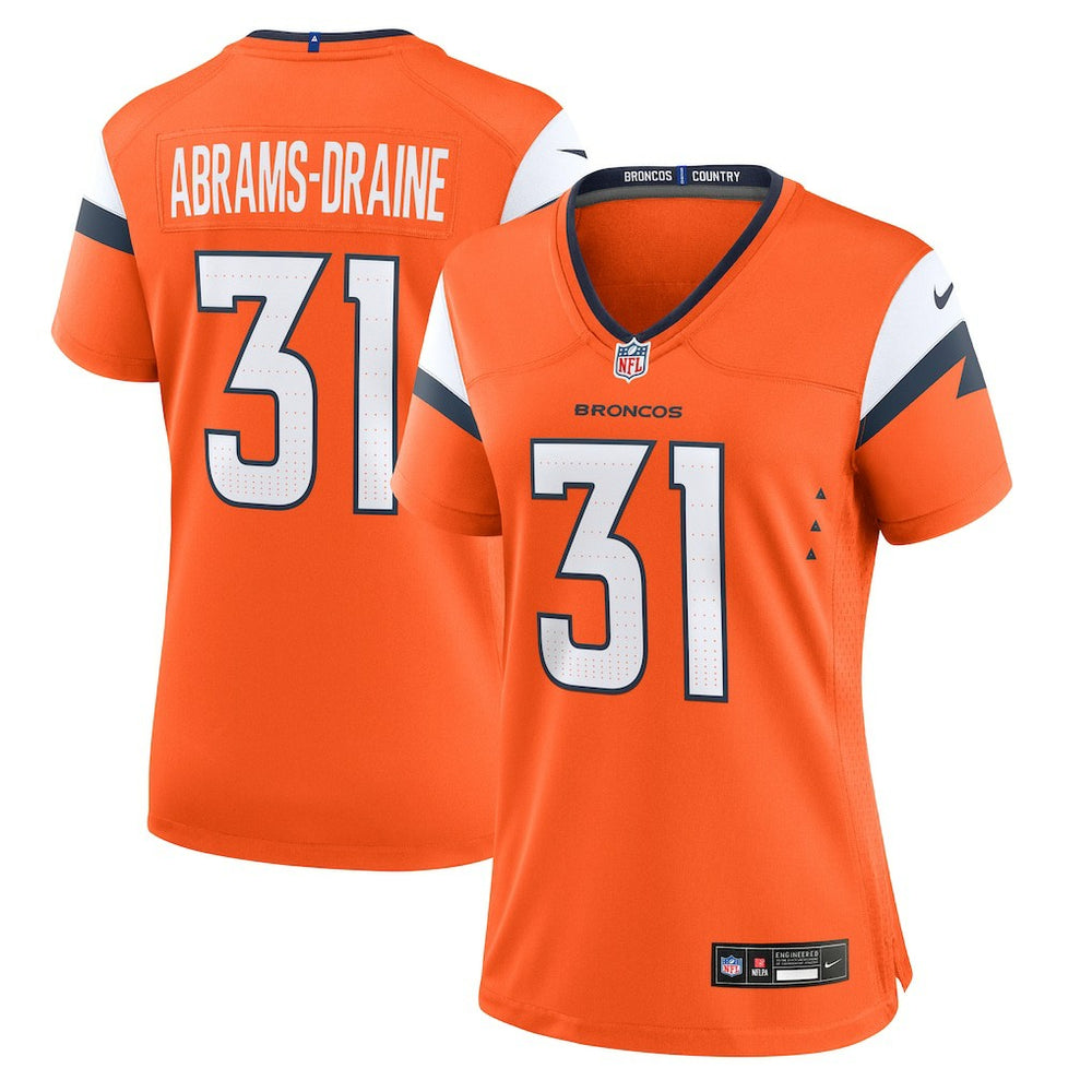 Nike Kris Abrams-Draine Denver Broncos Women's Team Game Jersey Orange