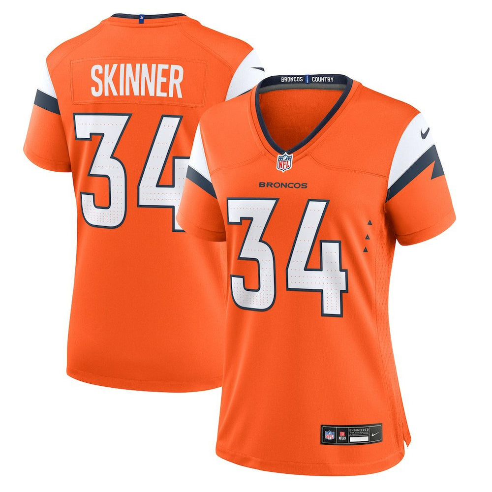 Nike JL Skinner Denver Broncos Women's Team Game Jersey Orange