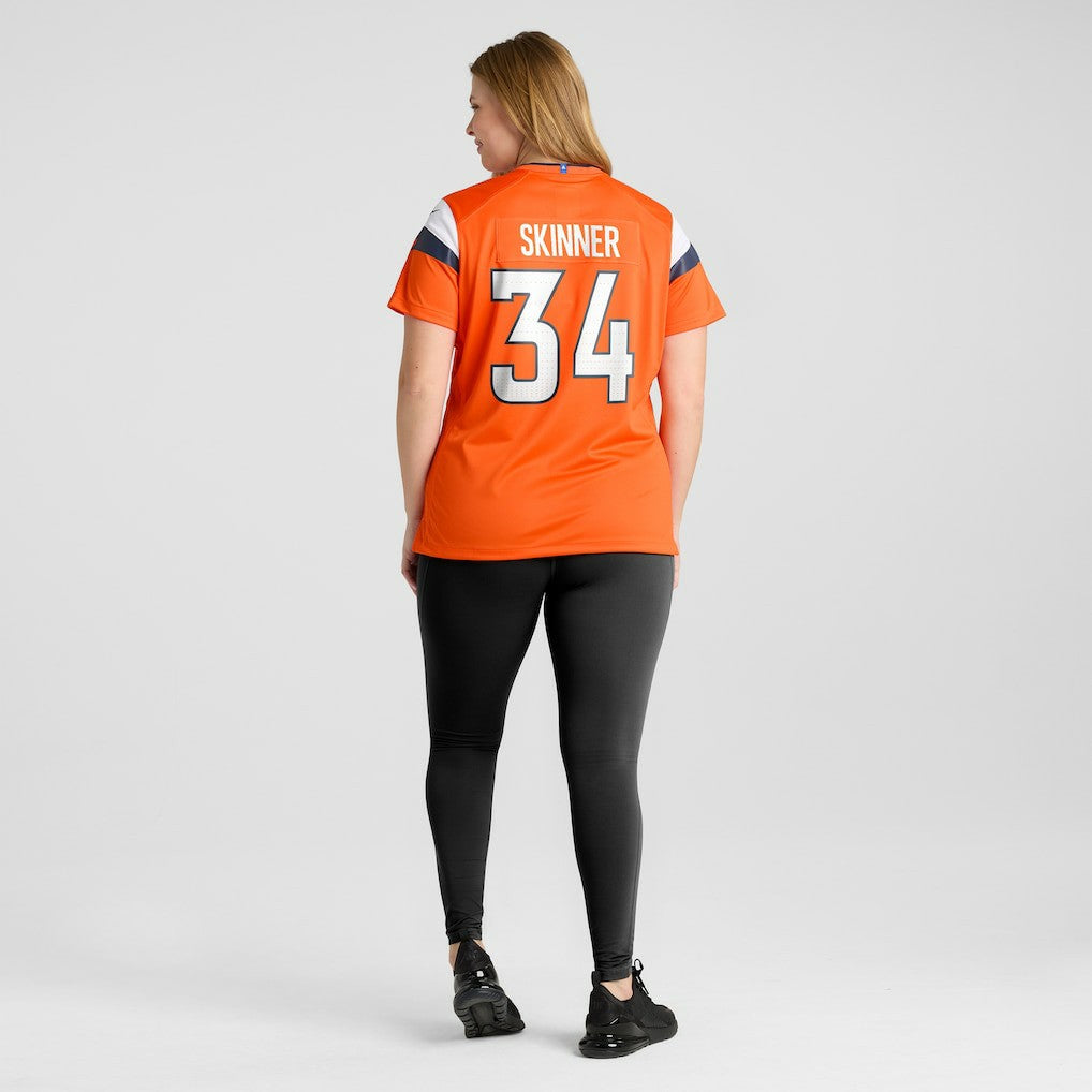 Nike JL Skinner Denver Broncos Women's Team Game Jersey Orange