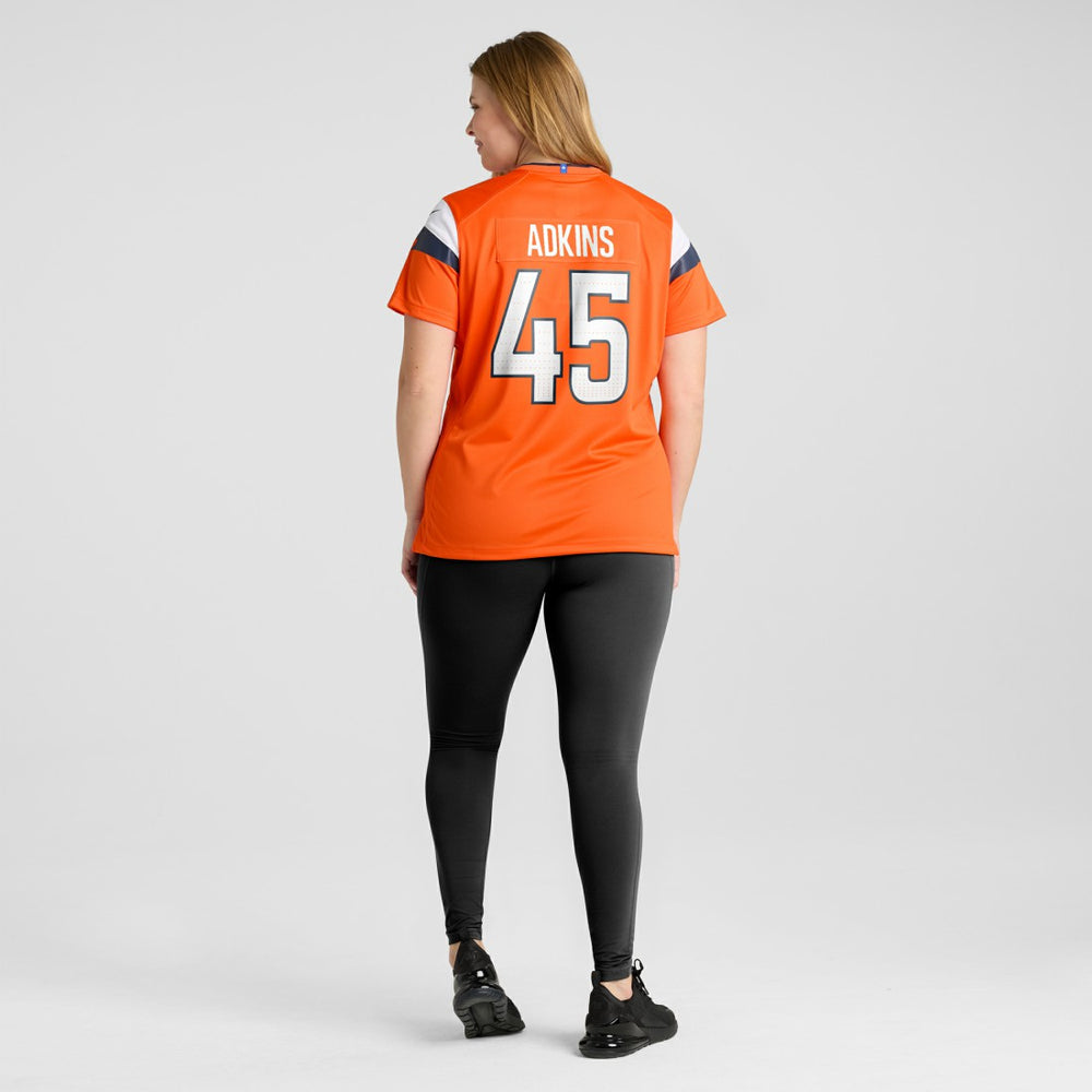 Nike Nate Adkins Denver Broncos Women's Team Game Jersey Orange