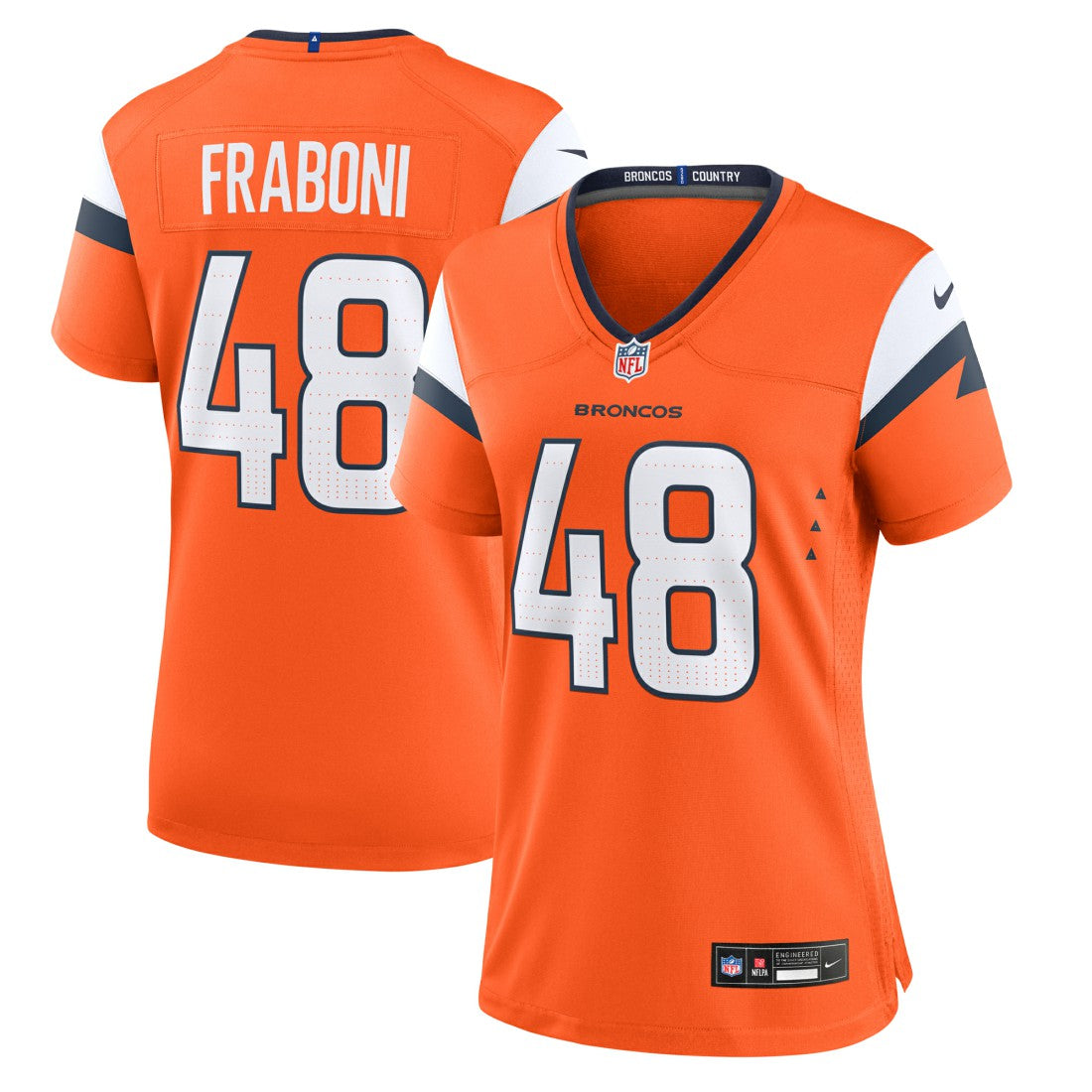 Nike Mitchell Fraboni Denver Broncos Women's Team Game Jersey Orange