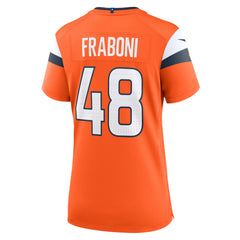 Nike Mitchell Fraboni Denver Broncos Women's Team Game Jersey Orange