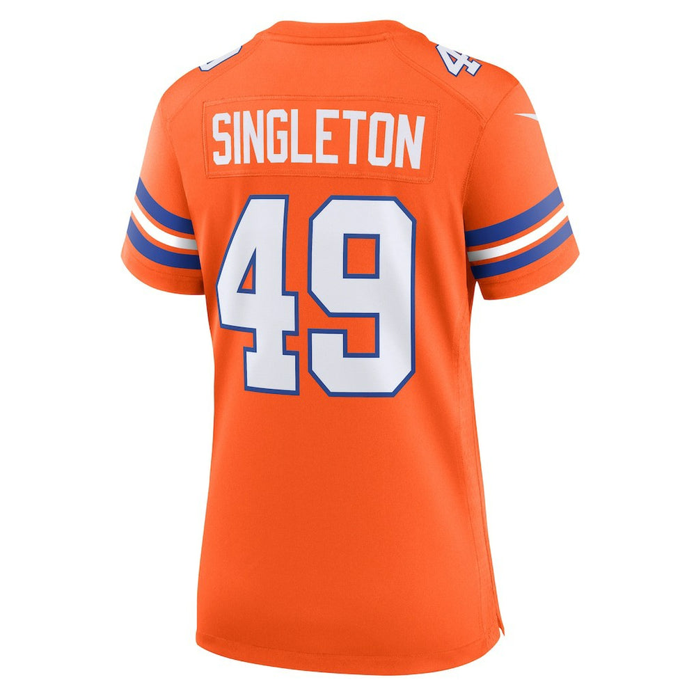 Nike Alex Singleton Denver Broncos Women's Alternate Game Jersey Orange