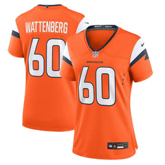 Nike Luke Wattenberg Denver Broncos Women's Team Game Jersey Orange
