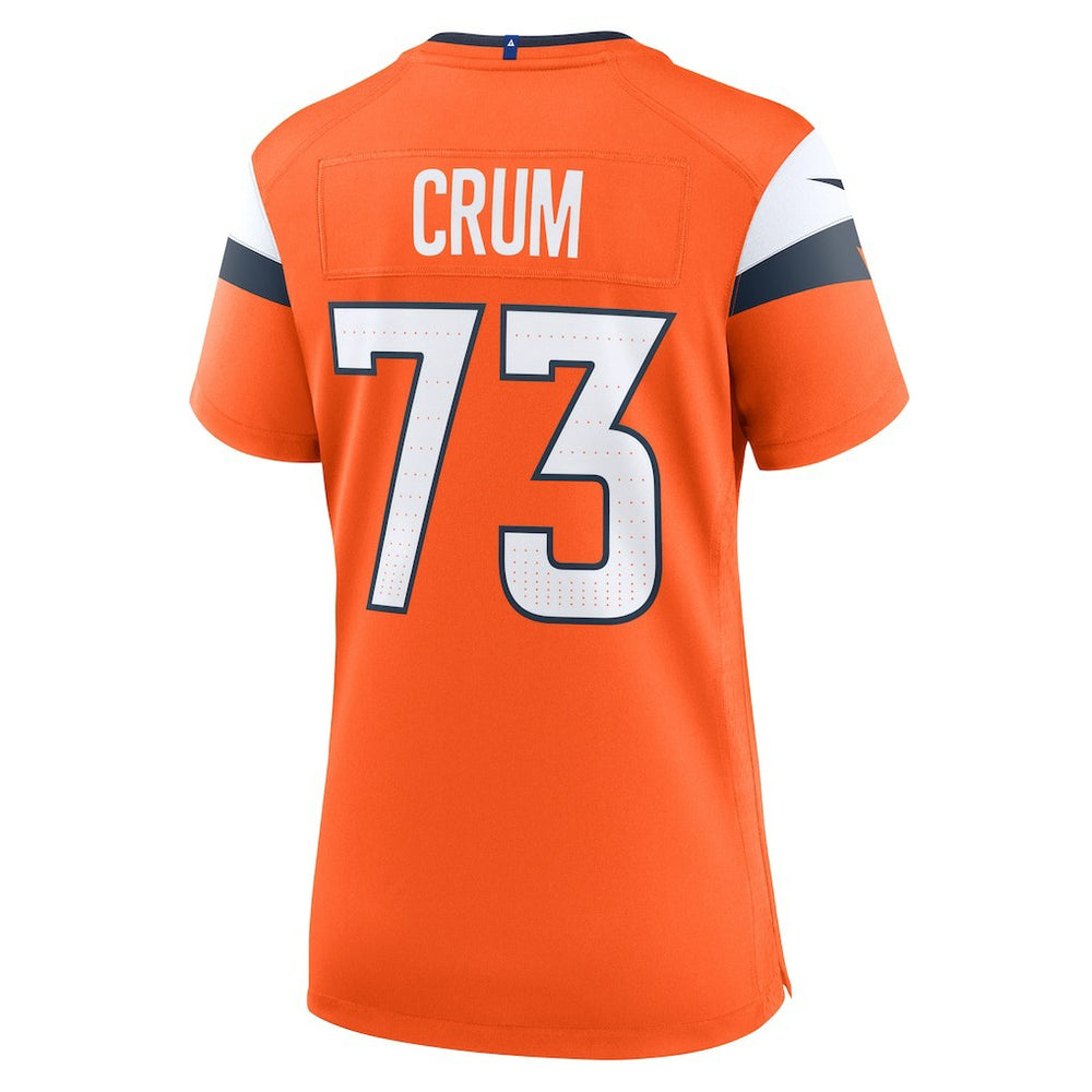 Nike Frank Crum Denver Broncos Women's Team Game Jersey Orange
