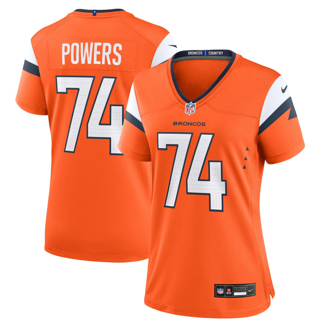 Nike Ben Powers Denver Broncos Women's Team Game Jersey Orange