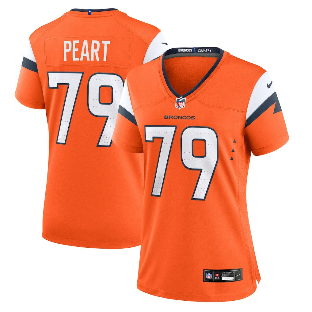 Nike Matt Peart Denver Broncos Women's Team Game Jersey Orange