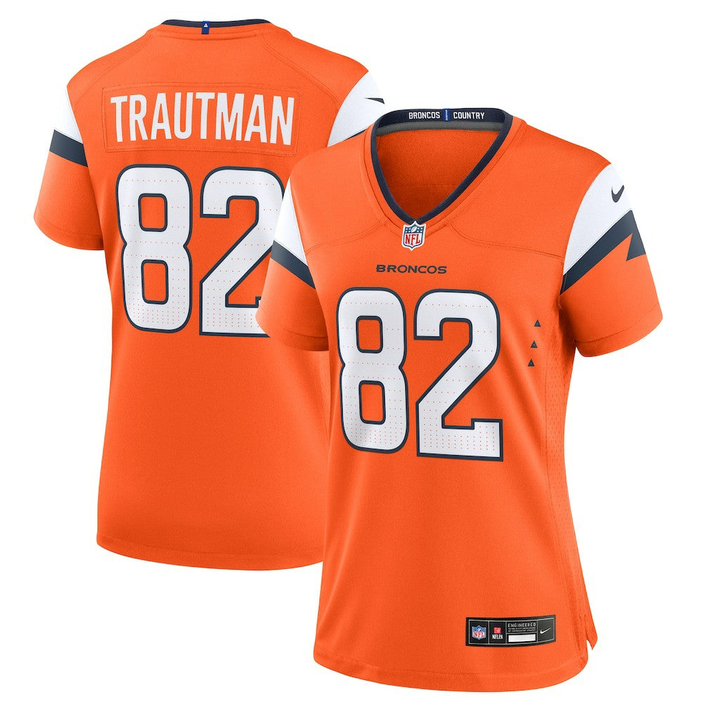 Nike Adam Trautman Denver Broncos Women's Team Game Jersey Orange