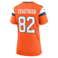 Nike Adam Trautman Denver Broncos Women's Team Game Jersey Orange