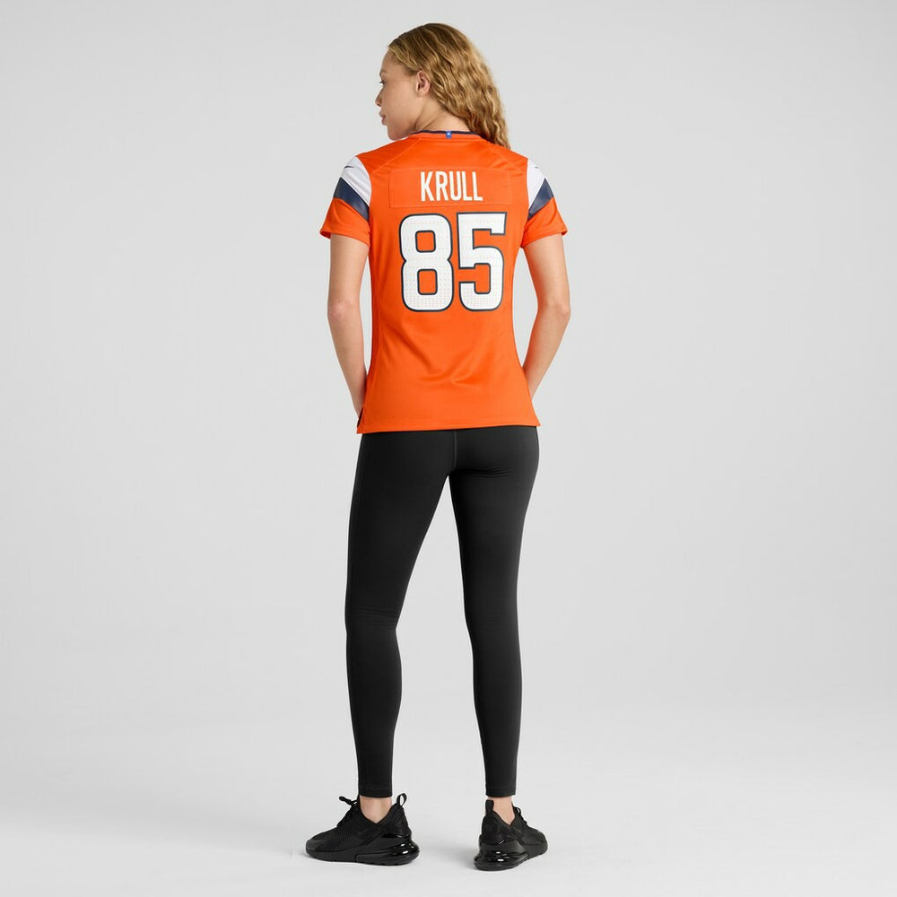 Nike Lucas Krull Denver Broncos Women's Team Game Jersey Orange