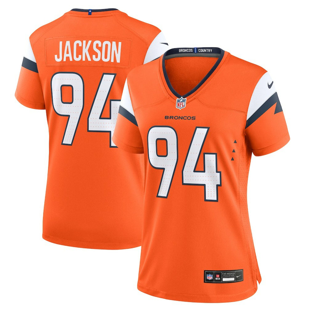 Nike Jordan Jackson Denver Broncos Women's Team Game Jersey Orange