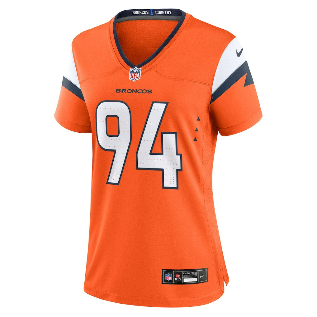 Nike Jordan Jackson Denver Broncos Women's Team Game Jersey Orange