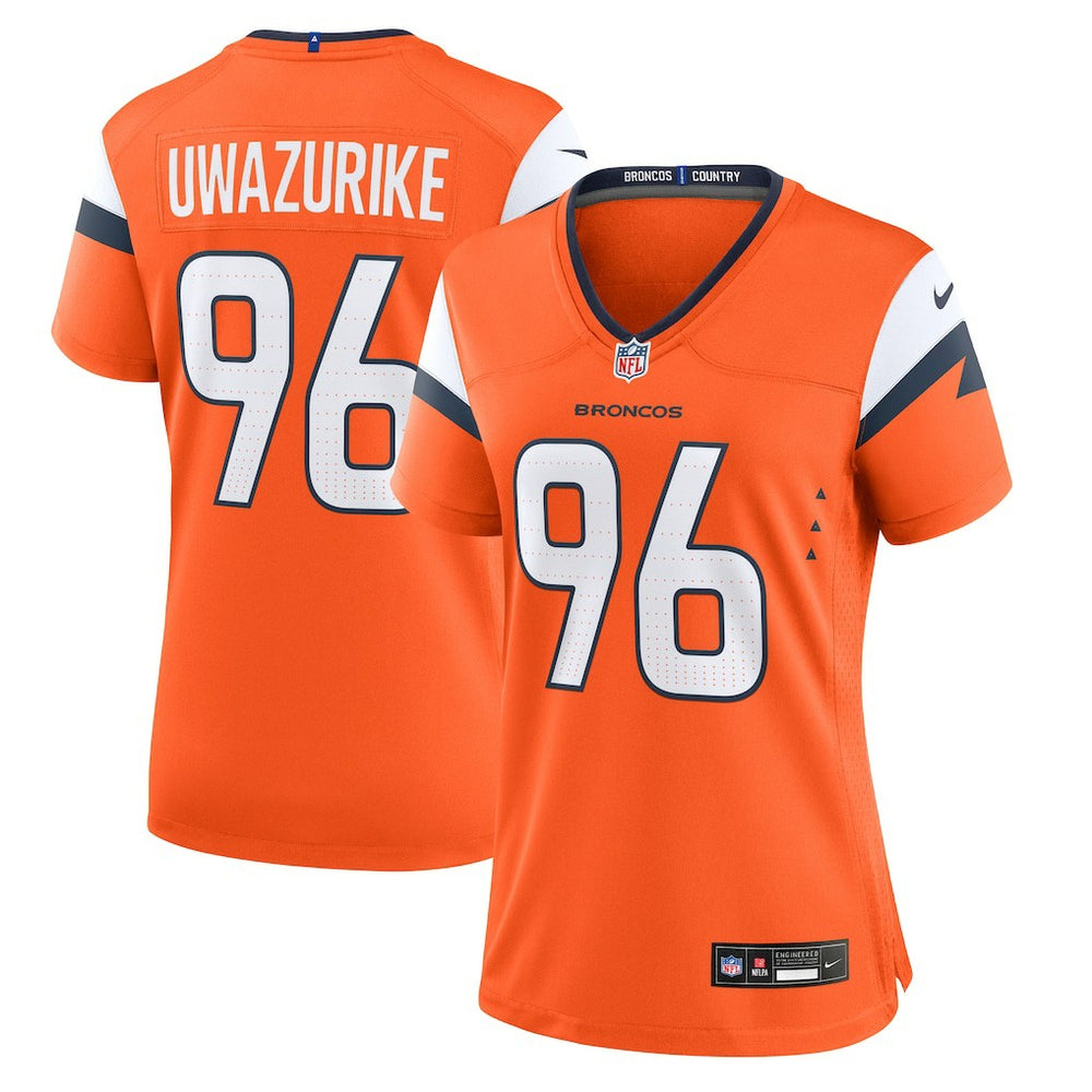 Nike Eyioma Uwazurike Denver Broncos Women's Team Game Jersey Orange
