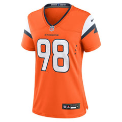 Nike John Franklin-Myers Denver Broncos Women's Team Game Jersey Orange