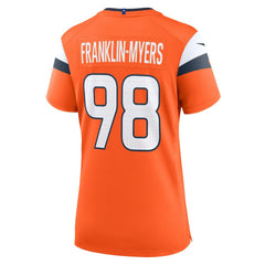 Nike John Franklin-Myers Denver Broncos Women's Team Game Jersey Orange