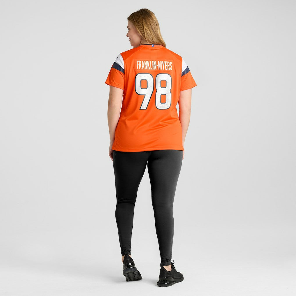Nike John Franklin-Myers Denver Broncos Women's Team Game Jersey Orange