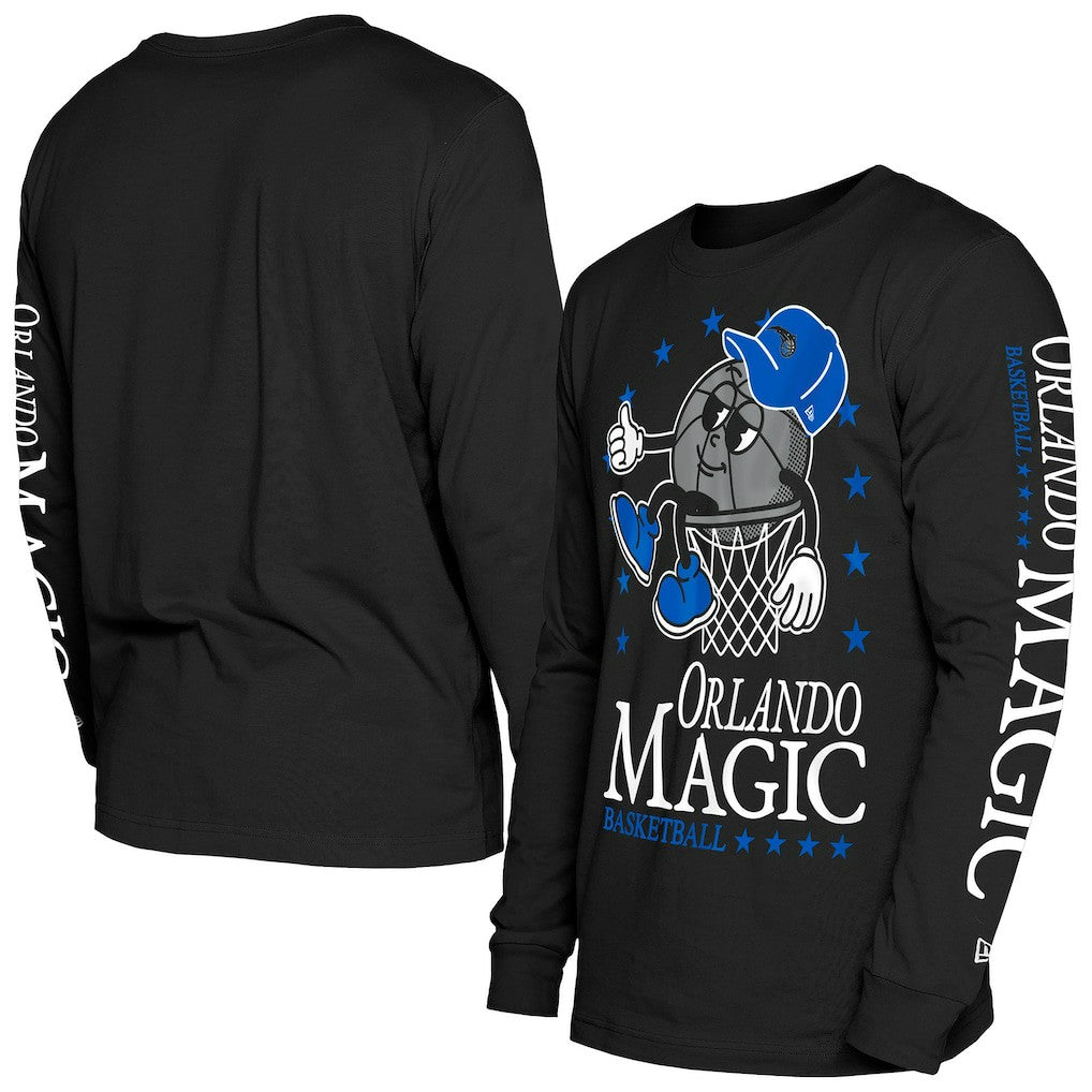 Orlando Magic Old School Sport Long Sleeve T-Shirt Black | New Era discount